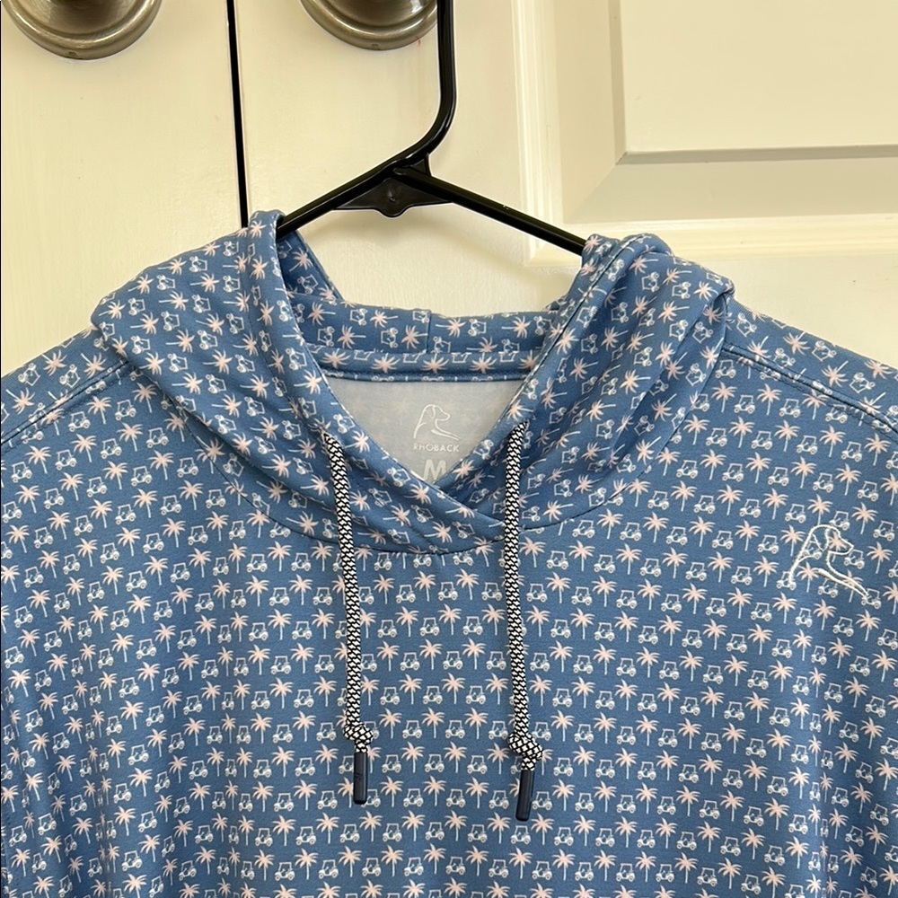 Rhoback Blue Palm Tree Hoodie